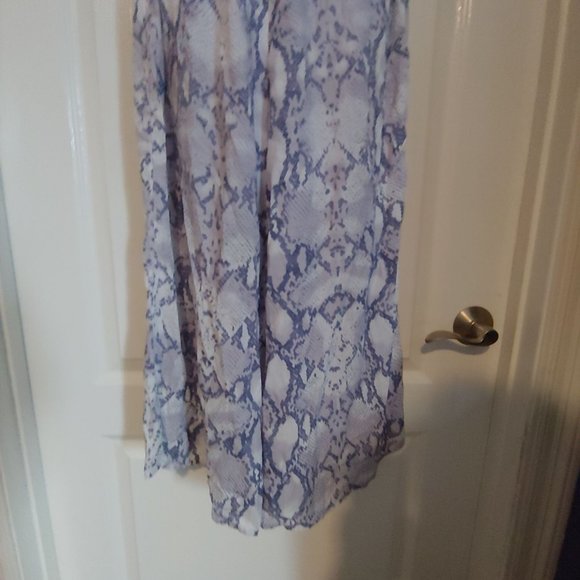 Elan Grey Snakeskin Pattern Sleeveless Wide Leg Jumpsuit Medium - Picture 4 of 12